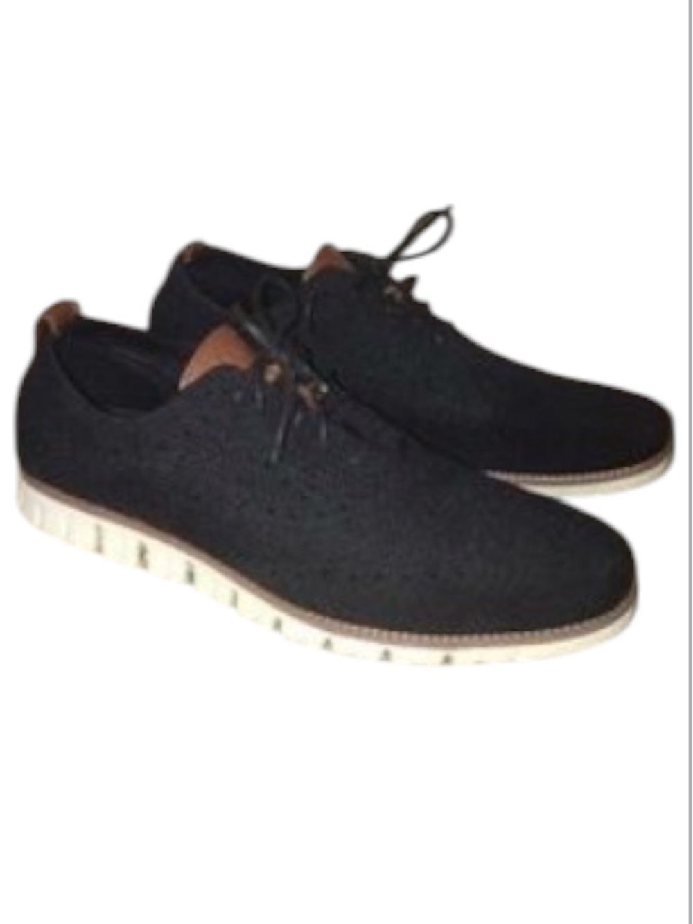 Cole Haan Zero Grand Remastered Black Knit Derby Oxford Brown Leather Accent 9